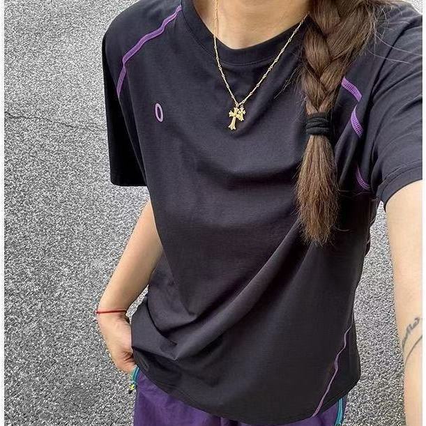 T恤上衣运动健身简约纯色舒适户外防晒插肩跑步运动服学生短袖女